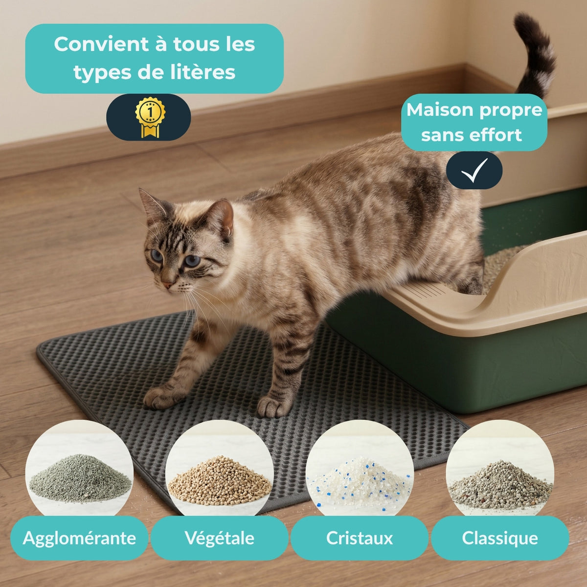Tapis Litière Anti-Grain