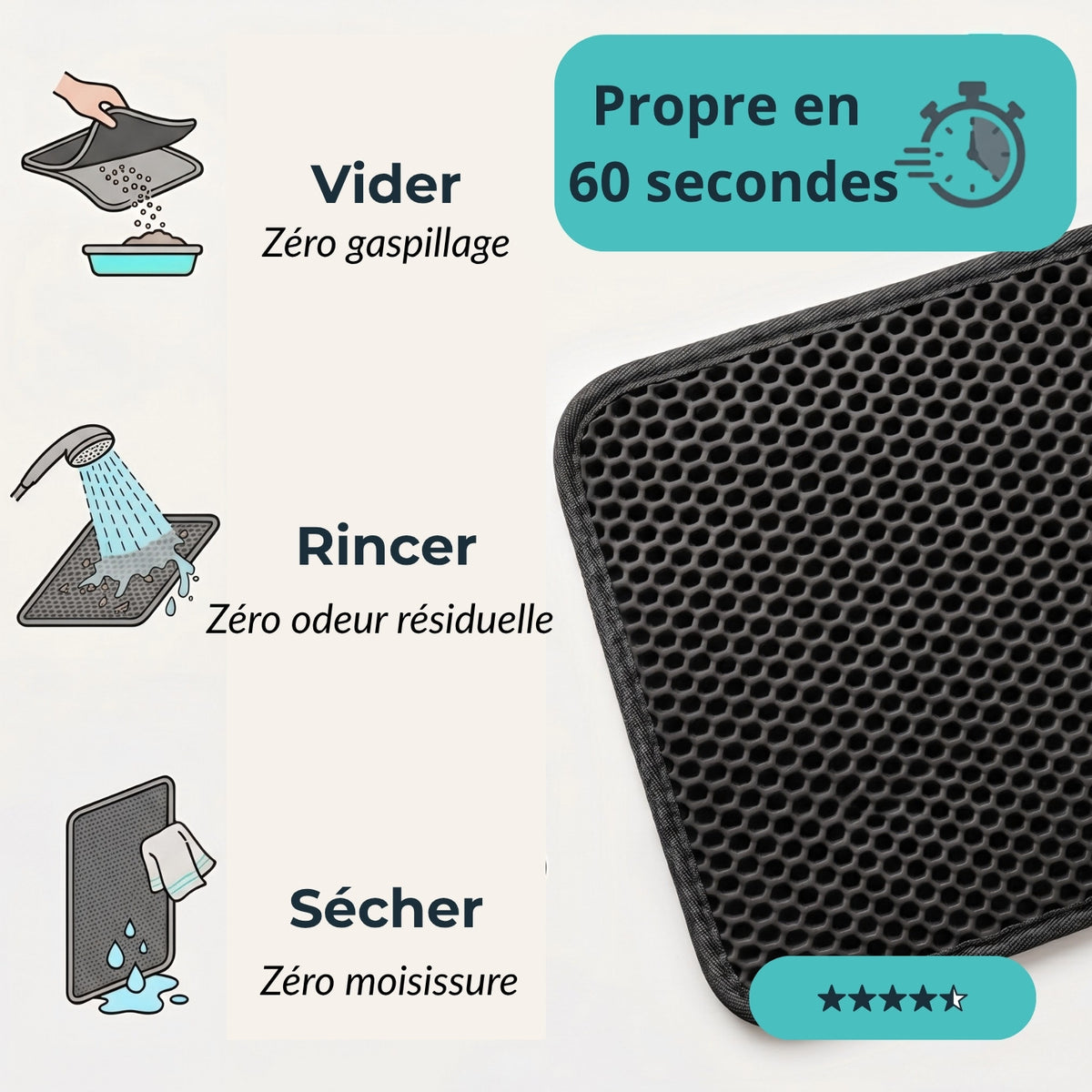 Tapis Litière Anti-Grain